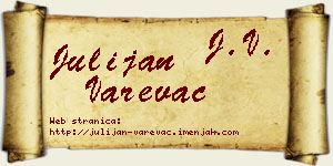 Julijan Varevac vizit kartica